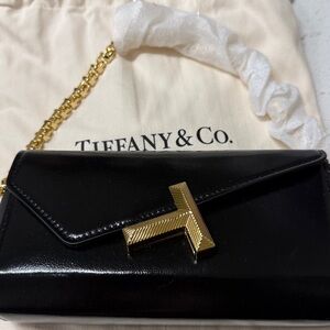 Tiffany & Co Leather Clutch with Chain